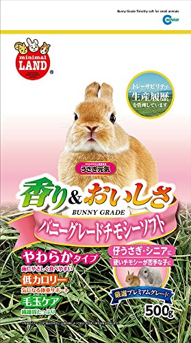 （まとめ買い）マルカン うさぎ元気 バニーグレードチモシーソフト 500g ウサギ用フード 【×6】